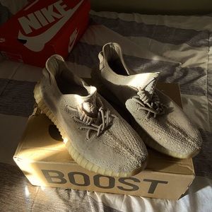 Yeezy Sesames- grey sneakers - size 12.5 mens